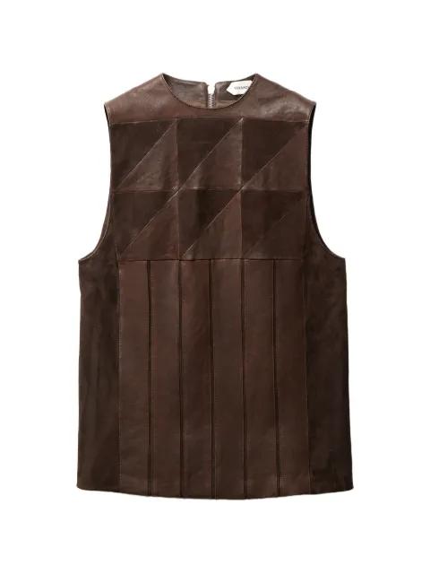 mini leather patchwork dress by VERSACE