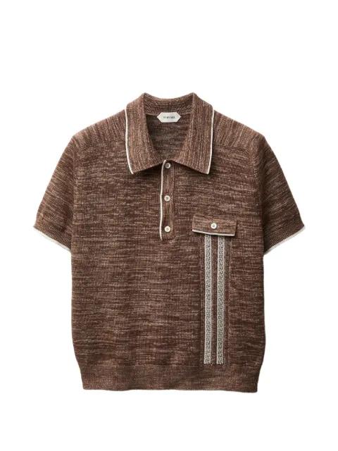 mouliné jacquard knit polo by VERSACE