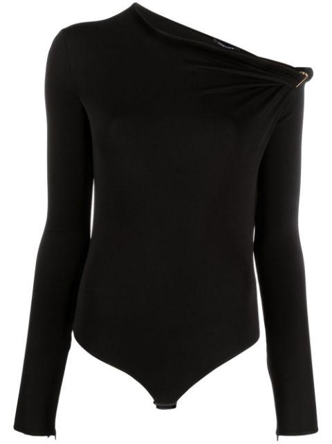 off-shoulder long-sleeve bodysuit by VERSACE
