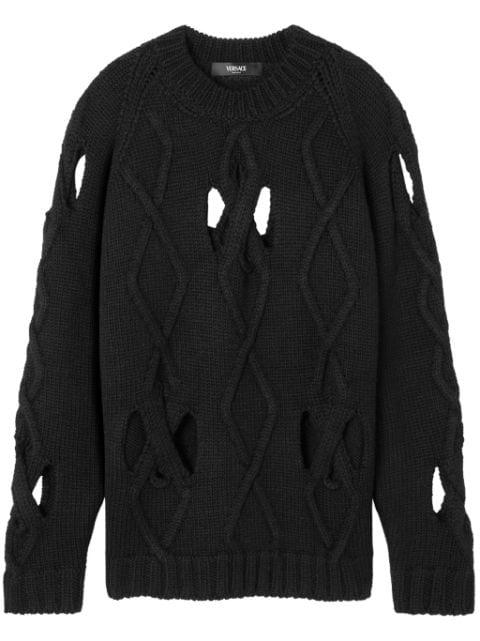 open-knit jumper by VERSACE