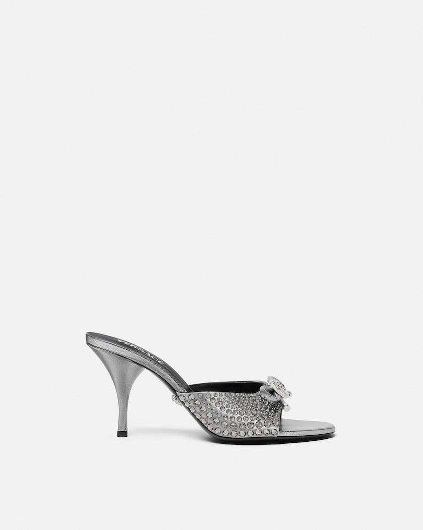 opera bow embellished mules 85 mm by VERSACE