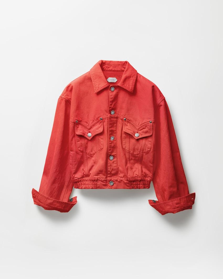 oversized denim blouson by VERSACE