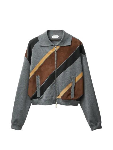 panelled zip-up cardigan by VERSACE