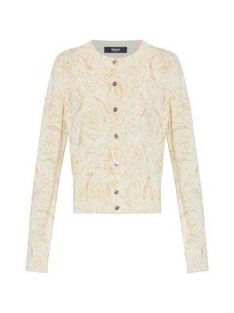 patterned buttoned cardigan by VERSACE