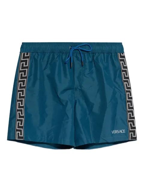 patterned-stripe swim shorts by VERSACE