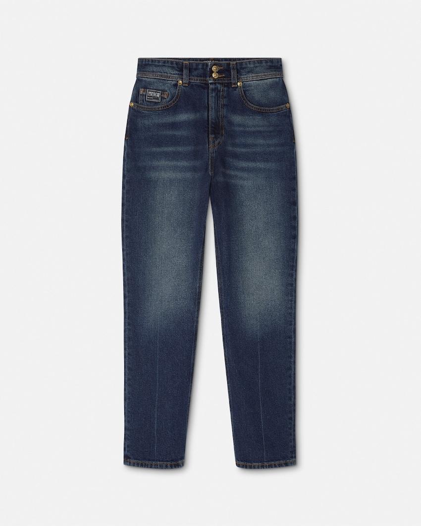piece number straight-fit jeans by VERSACE