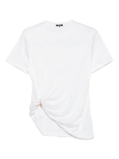 pin-drape T-shirt by VERSACE
