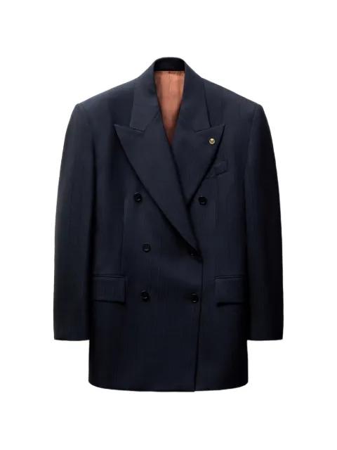 pinstripe wool blazer by VERSACE