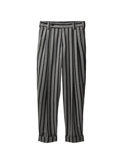 pinstripe wool oversized pants by VERSACE