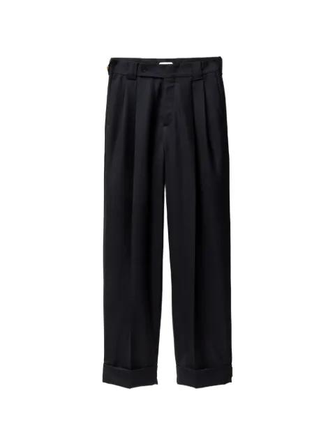 pinstripe wool twill oversized pants by VERSACE