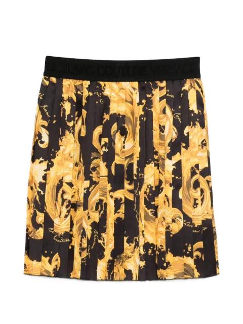 pleated pattern short skirt by VERSACE