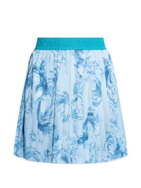 pleated printed skirt by VERSACE