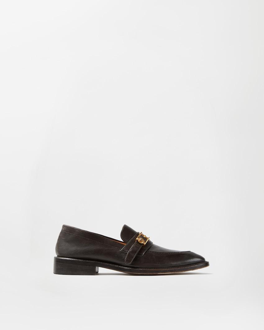 primo leather loafers by VERSACE