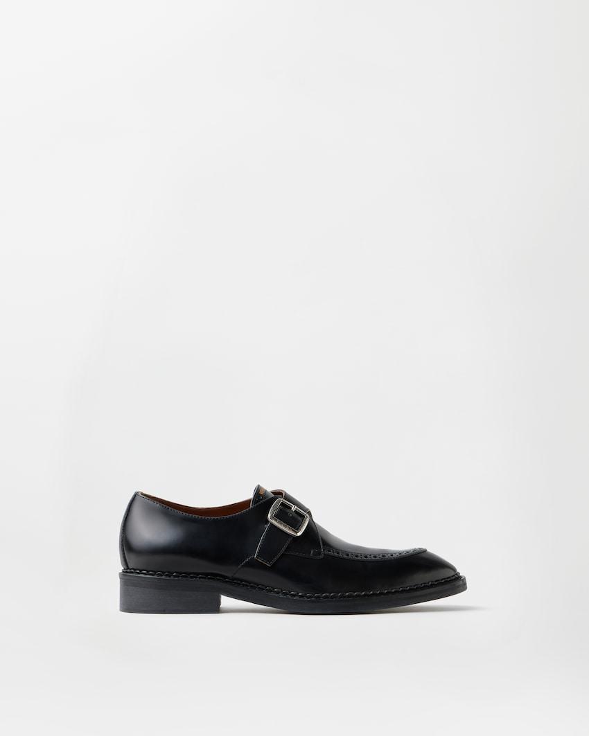 primo leather monkstraps by VERSACE