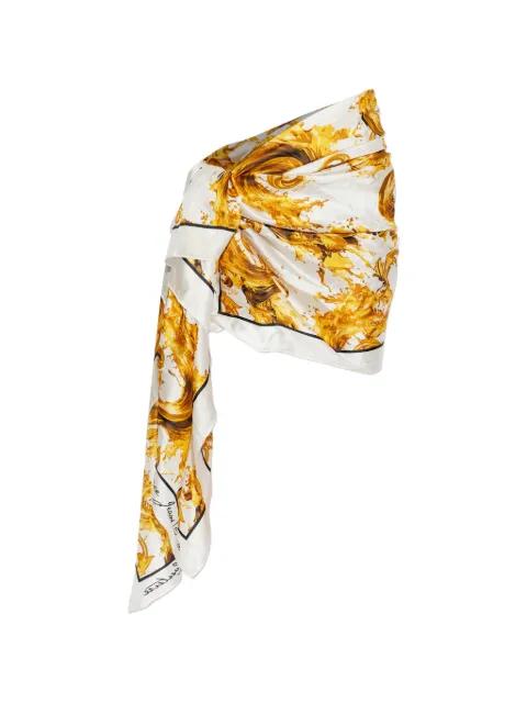 print-border sarong by VERSACE
