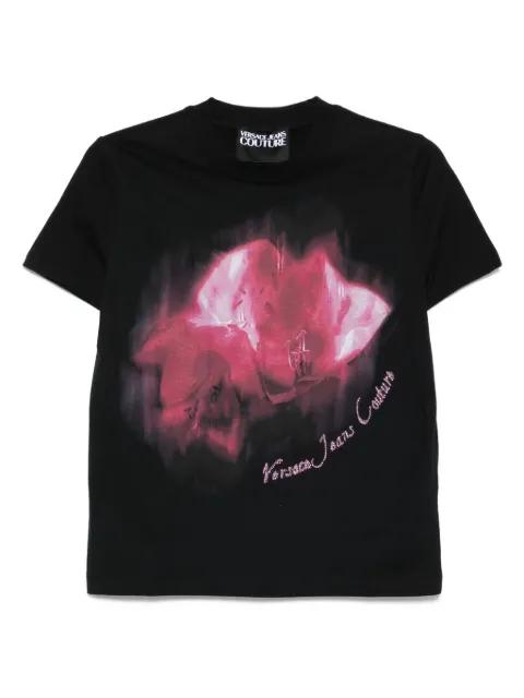 print cotton t-shirt by VERSACE