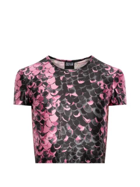 print cropped T-shirt by VERSACE