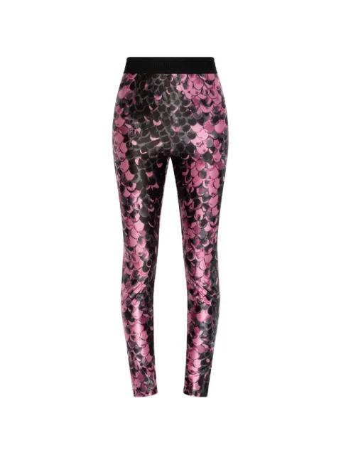 print-detail leggings by VERSACE
