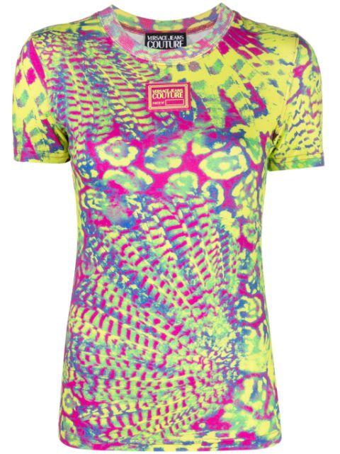 printed cotton T-shirt by VERSACE