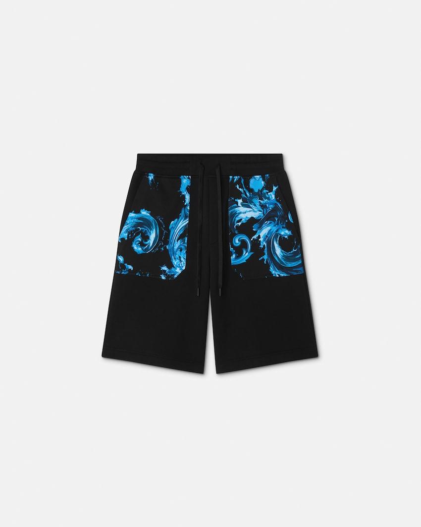 printed cotton-jersey bermuda shorts by VERSACE