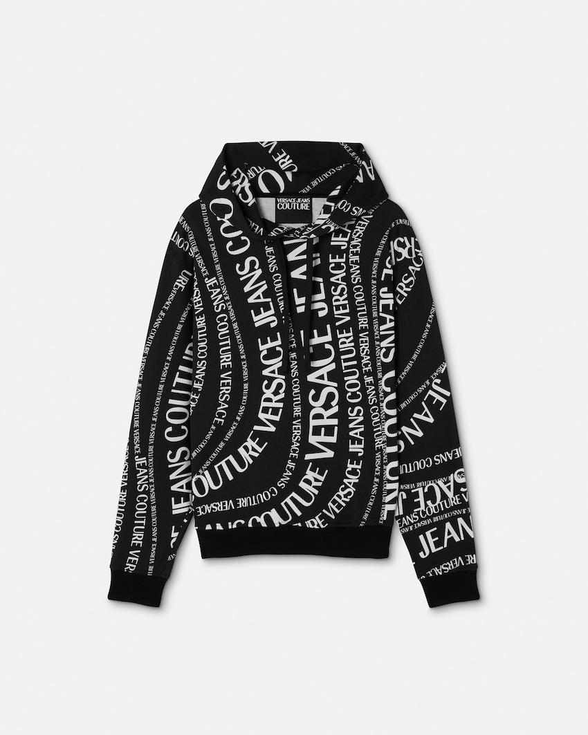 printed cotton-jersey hoodie by VERSACE