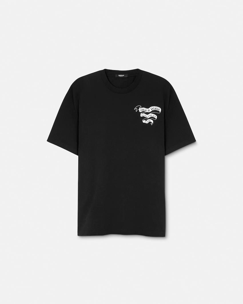 printed cotton-jersey regular t-shirt by VERSACE