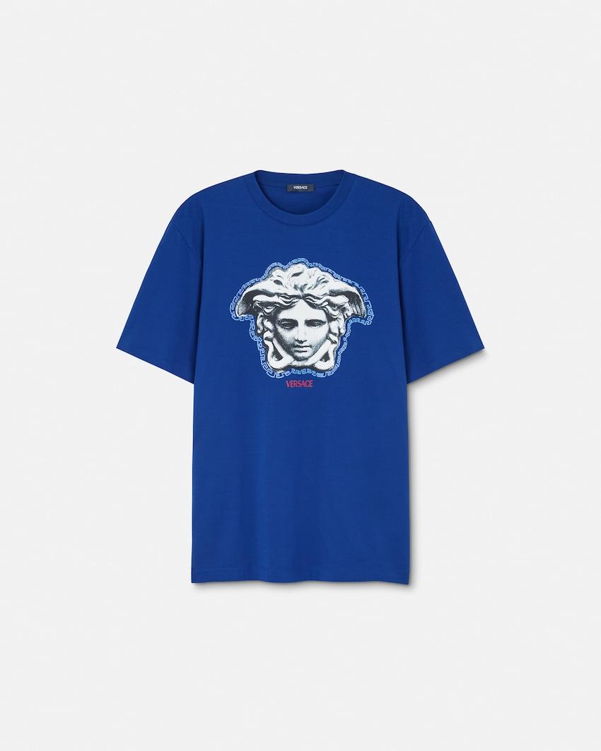 printed cotton-jersey regular t-shirt by VERSACE