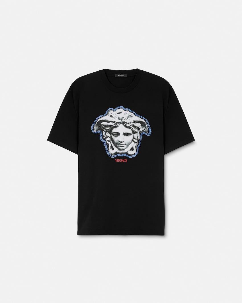 printed cotton-jersey regular t-shirt by VERSACE