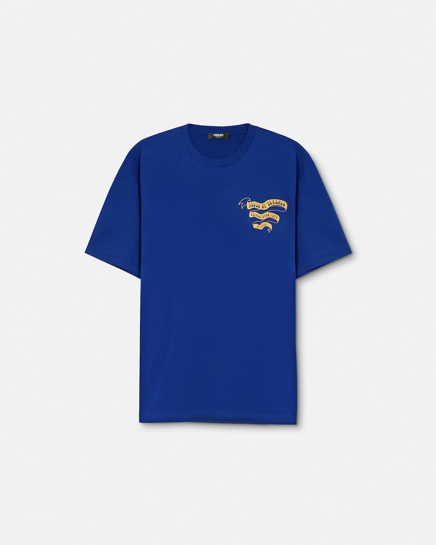 printed cotton-jersey regular t-shirt by VERSACE
