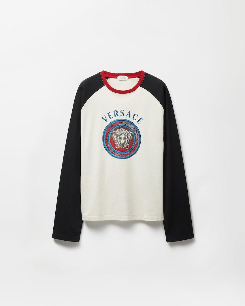 printed cotton-jersey regular t-shirt by VERSACE