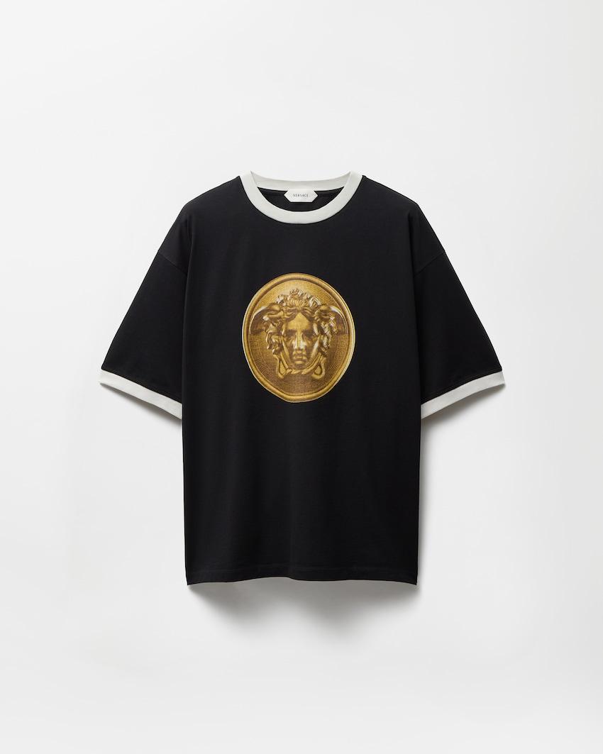 printed cotton-jersey regular t-shirt by VERSACE
