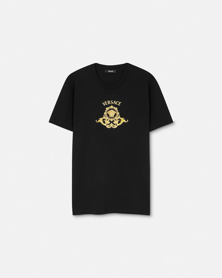 printed cotton-jersey slim t-shirt by VERSACE