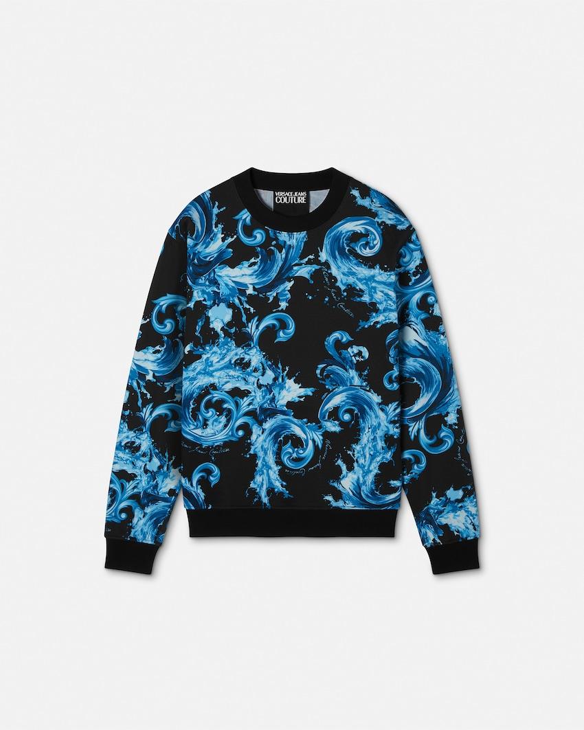 printed cotton-jersey sweatshirt by VERSACE