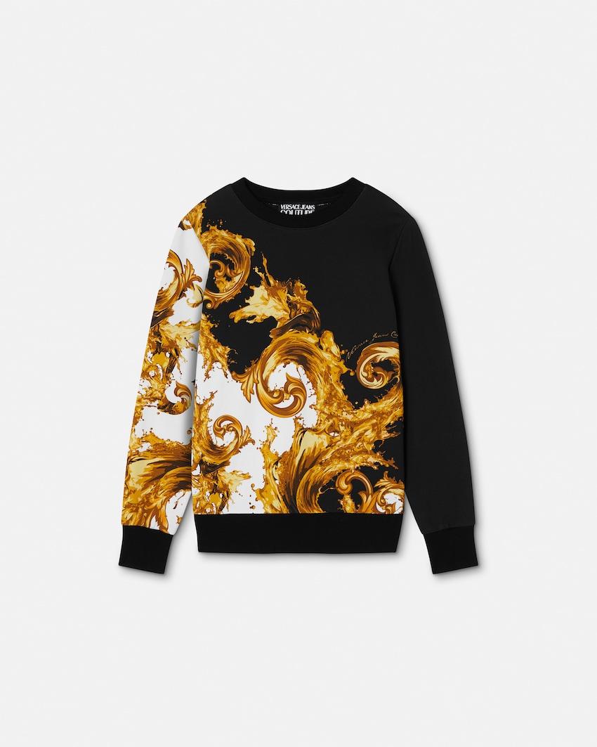 printed cotton-jersey sweatshirt by VERSACE