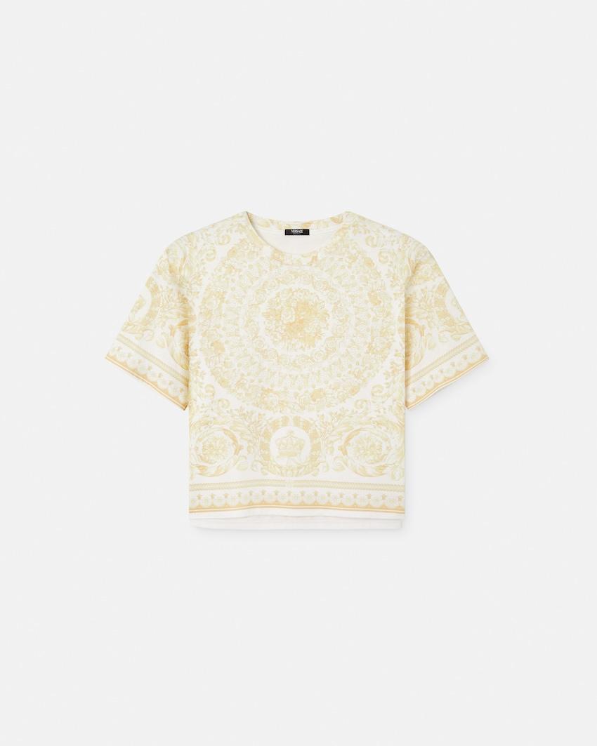 printed cotton-jersey t-shirt by VERSACE