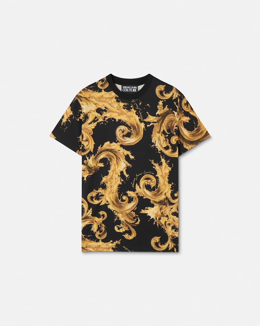 printed cotton-jersey t-shirt by VERSACE