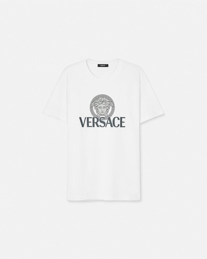 printed cotton-jersey t-shirt by VERSACE