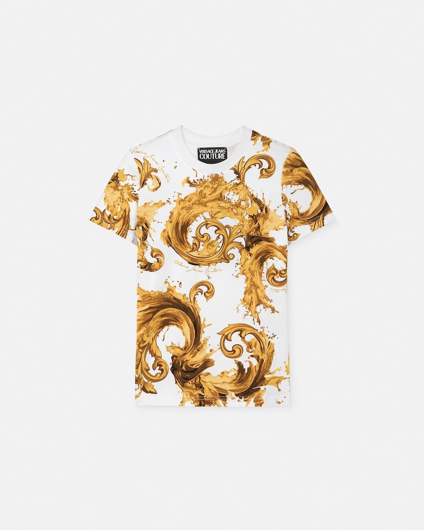 printed cotton-jersey t-shirt by VERSACE