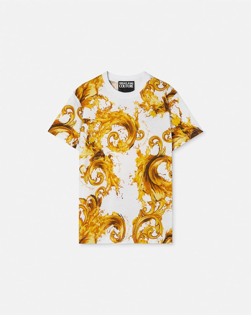 printed cotton-jersey t-shirt by VERSACE