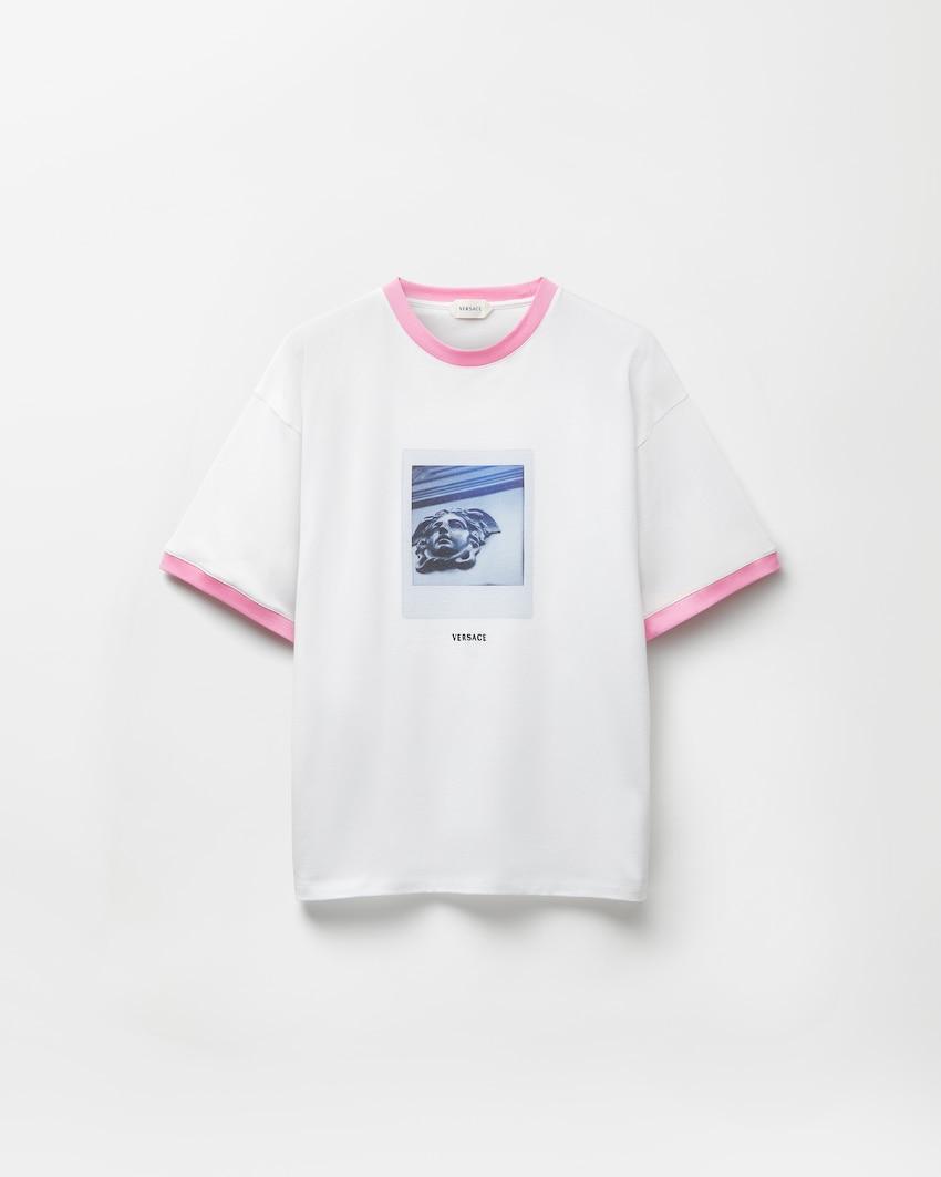 printed cotton-jersey t-shirt by VERSACE