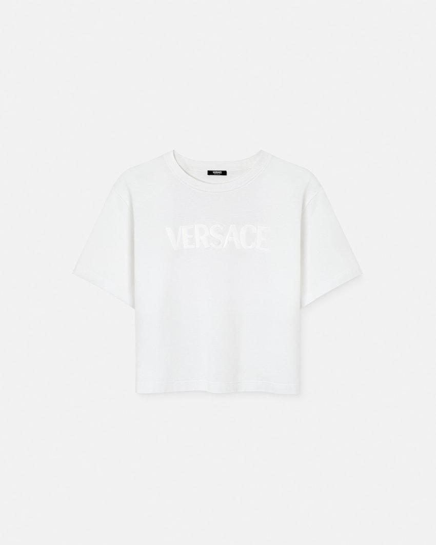 printed cotton-jersey t-shirt by VERSACE