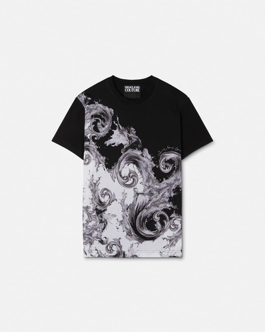printed cotton-jersey t-shirt by VERSACE