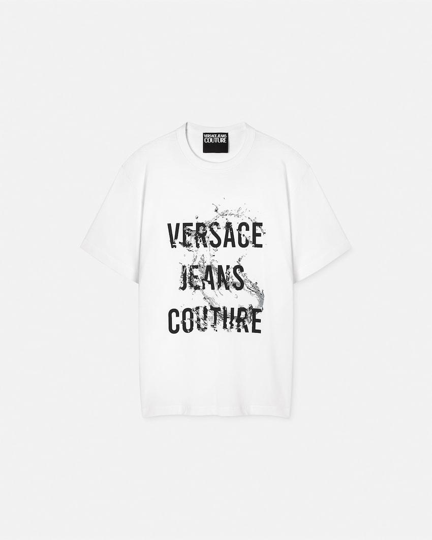 printed cotton-jersey t-shirt by VERSACE