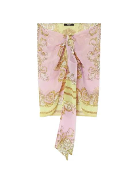 printed foulard skirt by VERSACE