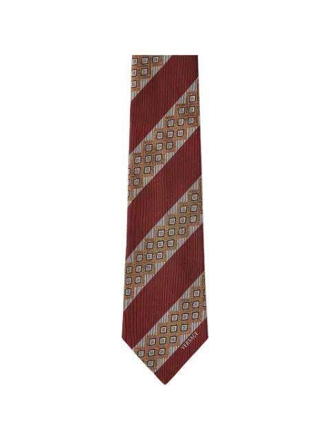 printed jacquard silk tie by VERSACE