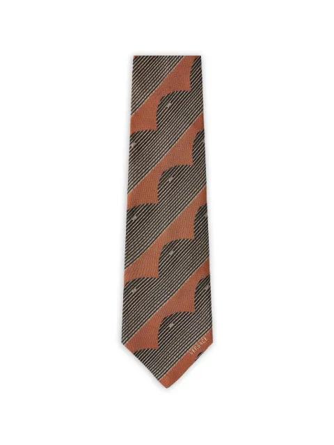 printed jacquard silk tie by VERSACE