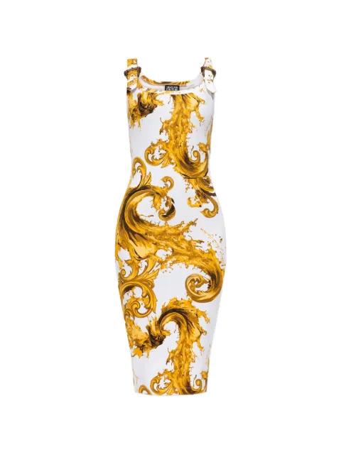printed midi dress by VERSACE
