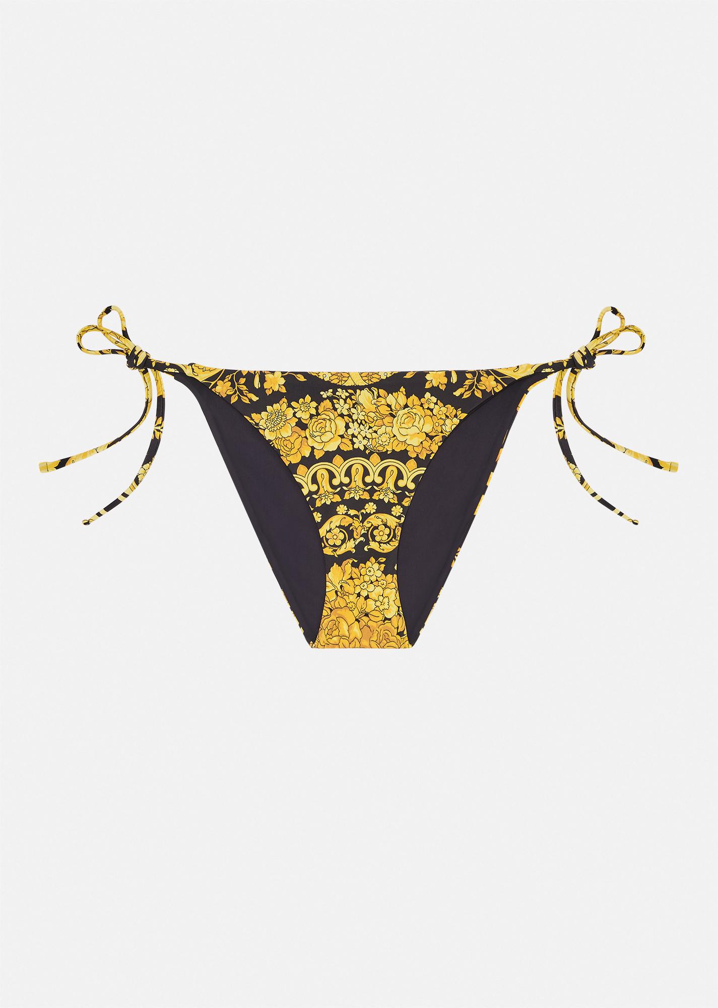 printed nylon-blend bikini bottoms by VERSACE