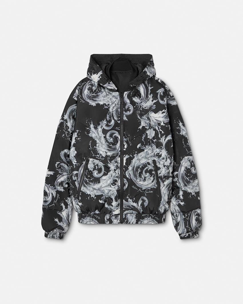 printed padded jacket by VERSACE