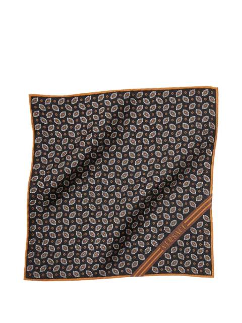 printed silk twill pocket square by VERSACE